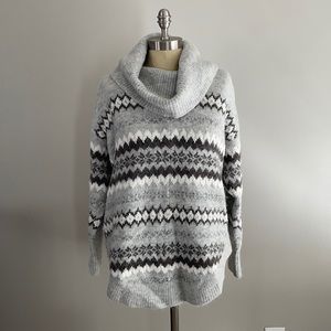 Cowl neck poncho
